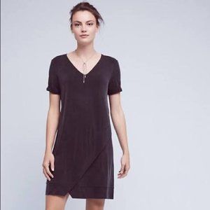Anthropologie Black Plunge Tunic Dress by Dolan